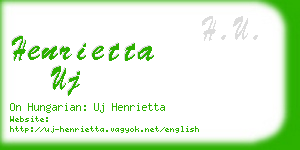 henrietta uj business card